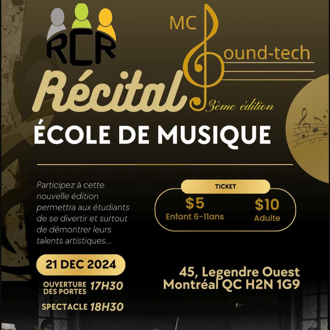 RCR fier commanditaire du récital de l'ecole MS-Sound-Tech